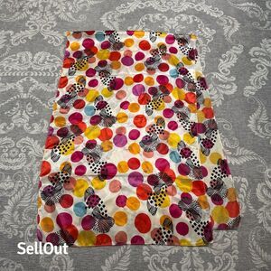 Women's Colorful Polka Dot Scarf Multicolor OS Standard 56"x18" Red